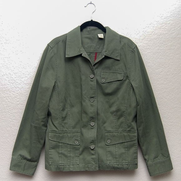 ❌❌SOLD Caribbean Joe Army Cargo Jacket Large❌❌ - Picture 1 of 4